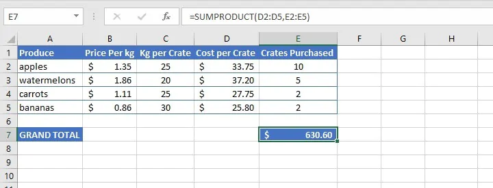 How to multiply in Excel