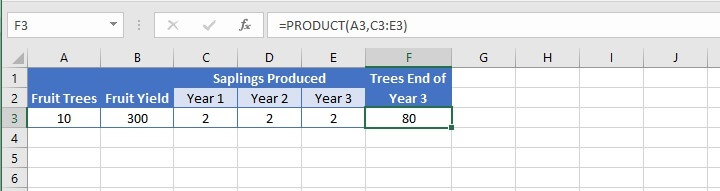 How to multiply in Excel