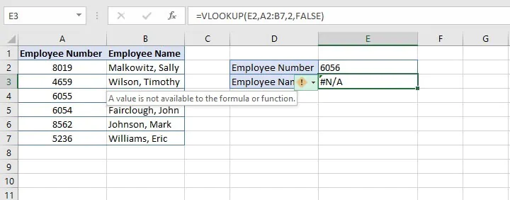 IFERROR Excel - If error, then show a message