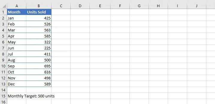 Check mark in Excel