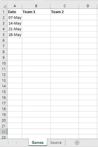Daftar tarik-turun Excel