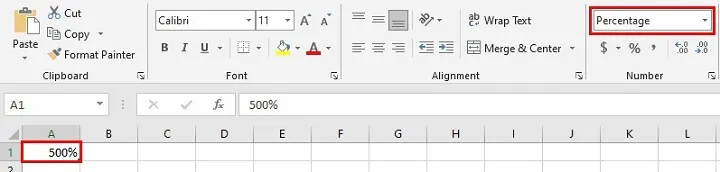 Cara menghitung persentase di Excel