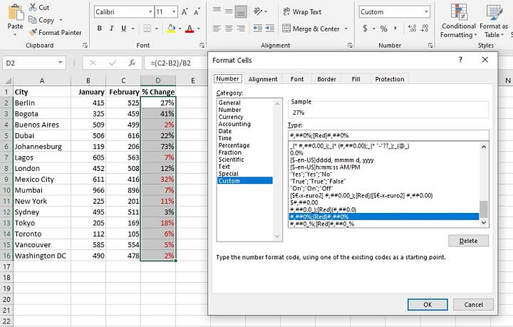 How to calculate percentage in Excel