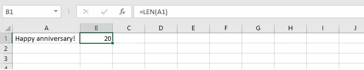LEN function Excel