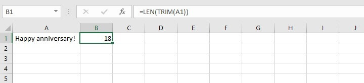 LEN function Excel