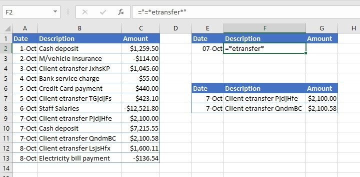 How to filter in Excel