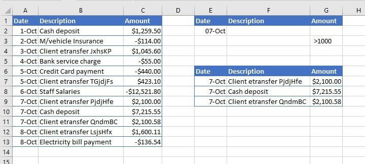 How to filter in Excel