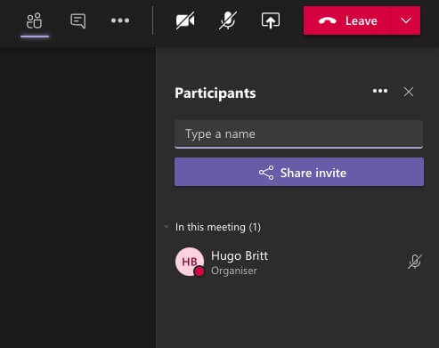 Microsoft Teams video conference