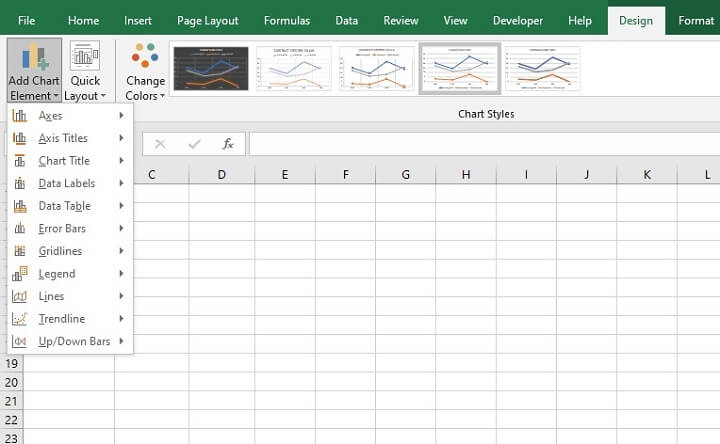 How to make a line graph in Excel