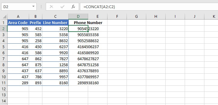 How to merge cells in Excel