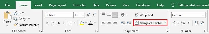 How to merge cells in Excel