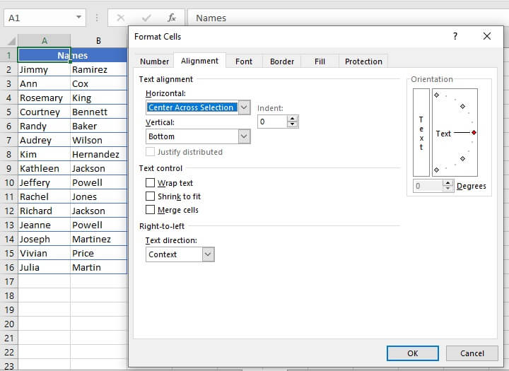 How to merge cells in Excel