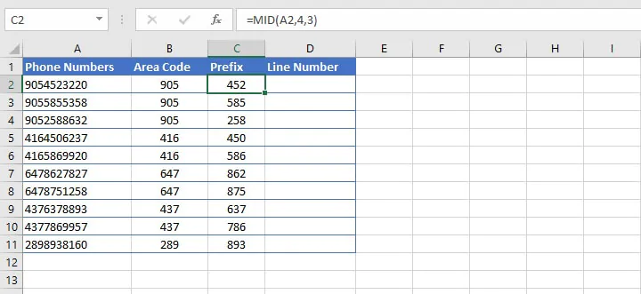 Split cells in Excel