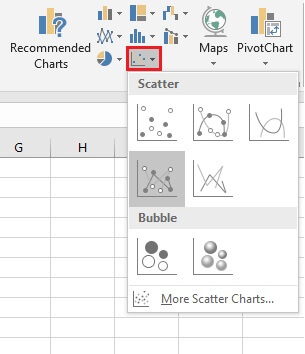 How to make a scatter plot in Excel