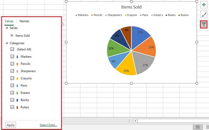 How to make a pie chart in Excel