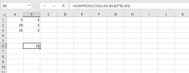 Fungsi penjumlahan Excel - operasi aritmatika