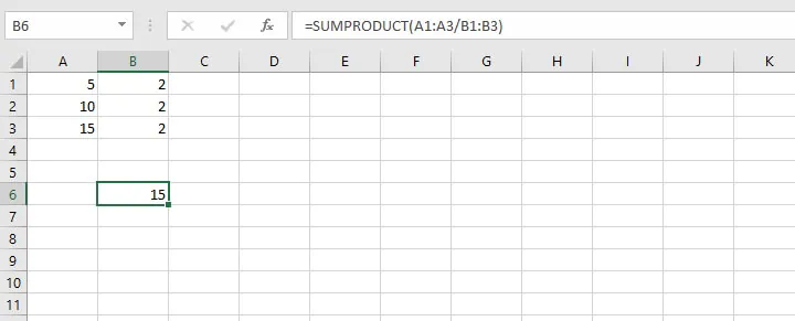Fungsi penjumlahan Excel - operasi aritmatika