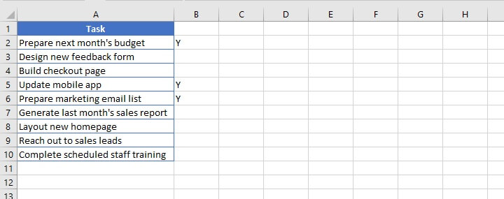 Strikethrough in Excel