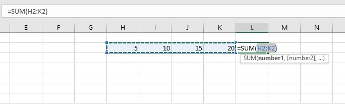 Basic Excel formulas - SUM function