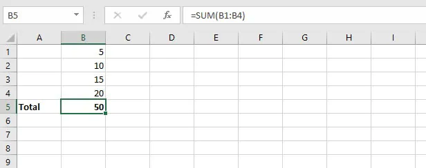 Basic Excel formulas - SUM function