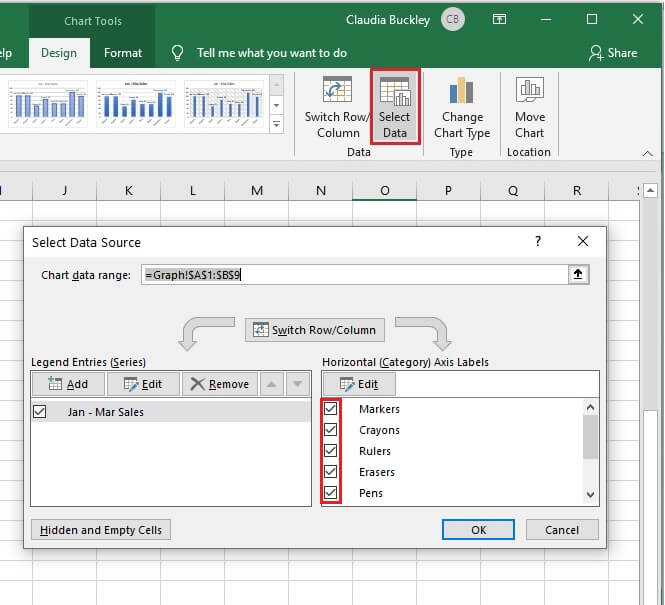 How to make a graph in Excel