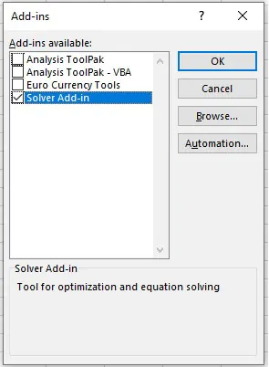Excel Solver