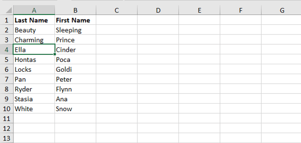 How to alphabetize in Excel