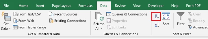 How to alphabetize in Excel