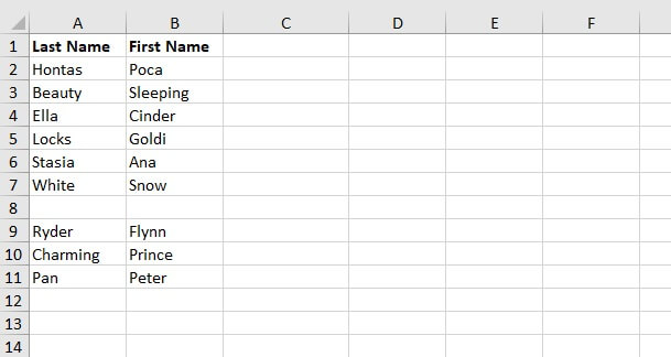 How to alphabetize in Excel