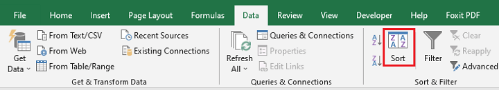 How to alphabetize in Excel