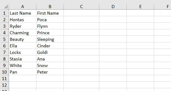 How to alphabetize in Excel