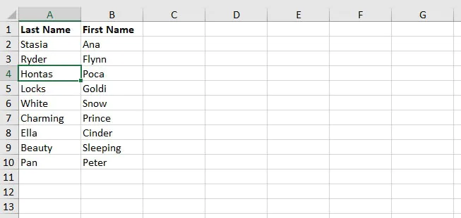 How to alphabetize in Excel