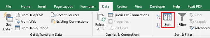 How to alphabetize in Excel