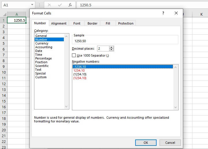 Excel custom number format