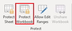 Protect workbook