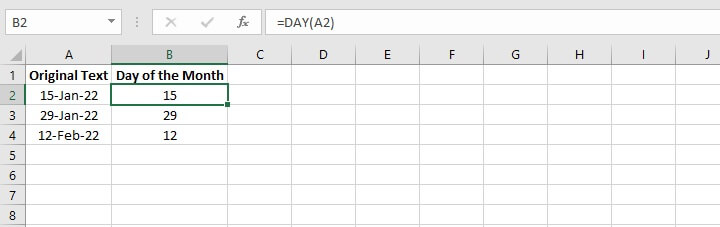 Excel left function