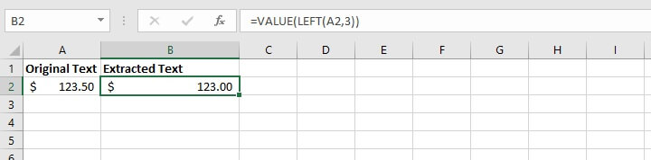 Excel left function