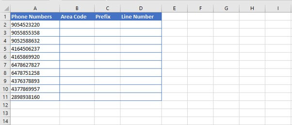 Excel right function