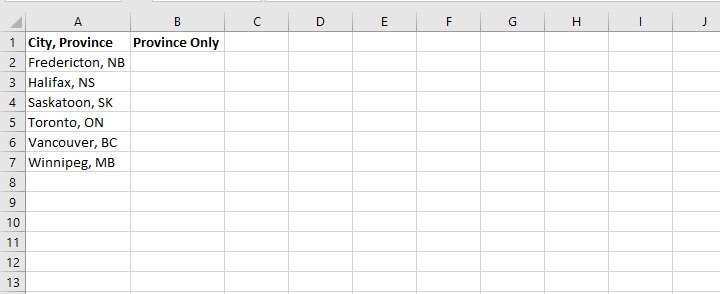 Excel right function