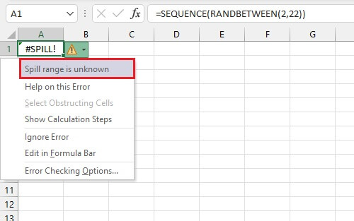 Excel dynamic arrays - SPILL