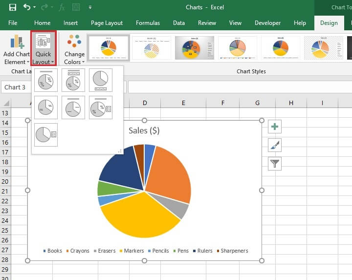 Excel charts