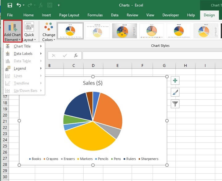 Excel charts