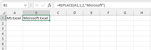 How to use the REPLACE function