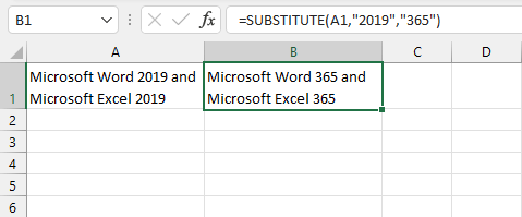 Using SUBSTITUTE function with numeric values