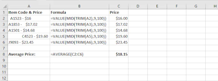 TRIM-numeric-values