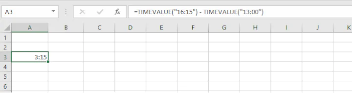 Subtract time in Excel