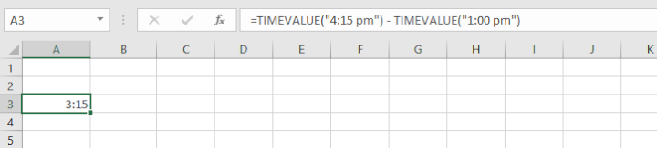 Subtract time in Excel