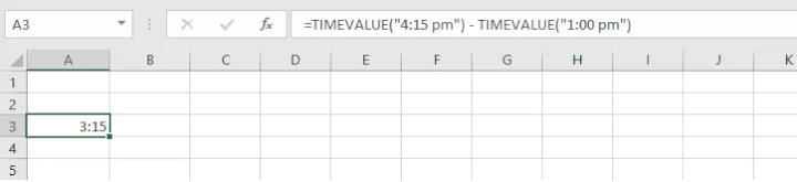 Subtract time in Excel