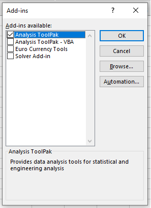 Analysis-toolpak