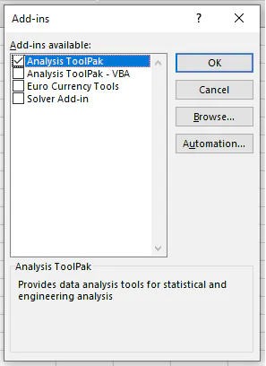 Analysis-toolpak